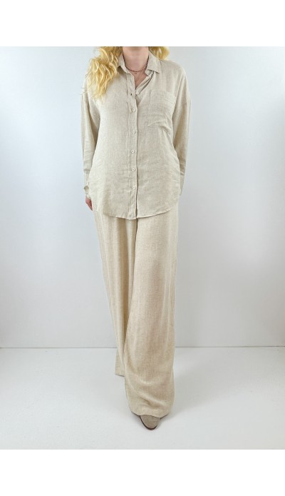 Keten rahat kalıp gömlek