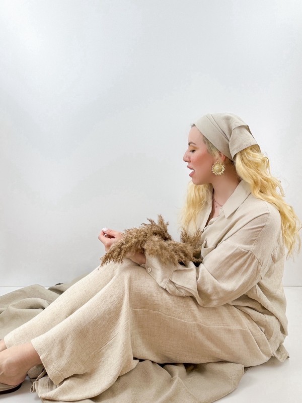 Linen relaxed pants (%100 linen)