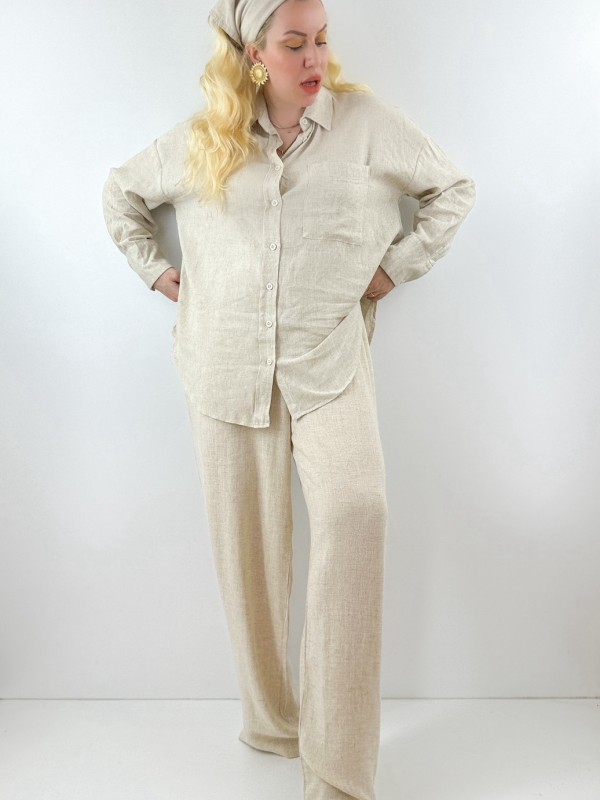 Linen relaxed pants (%100 linen)