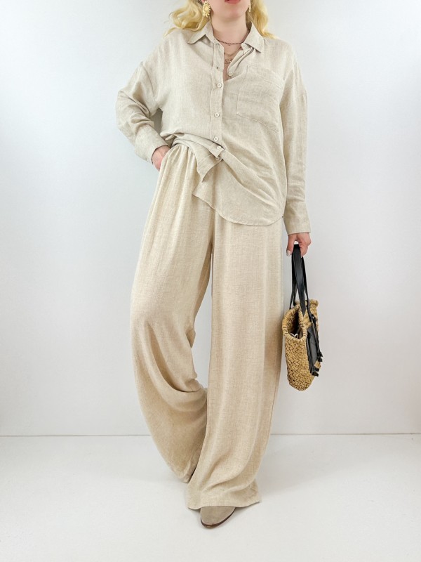 Linen relaxed pants (%100 linen)