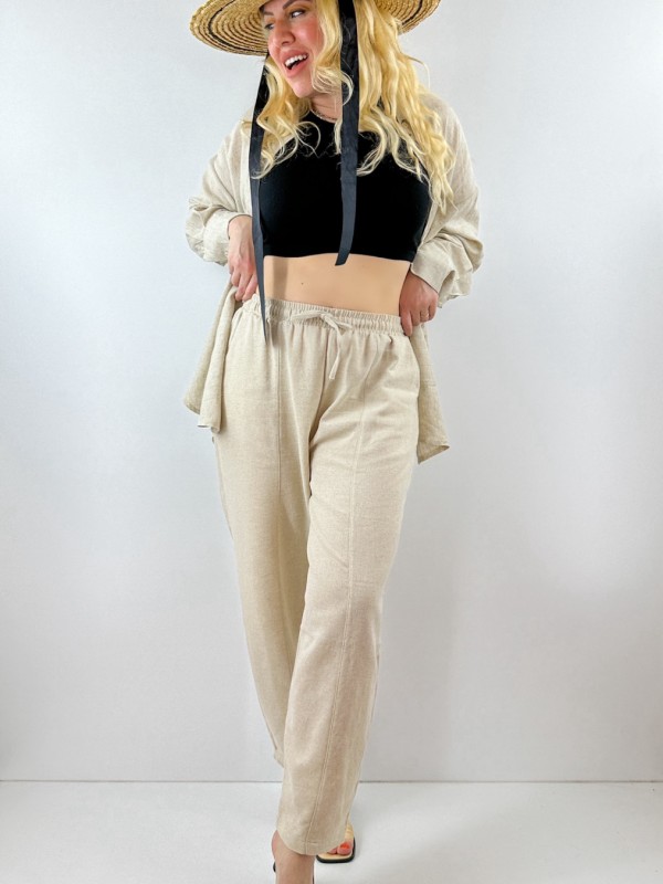 Linen jogger pants (%100 linen)