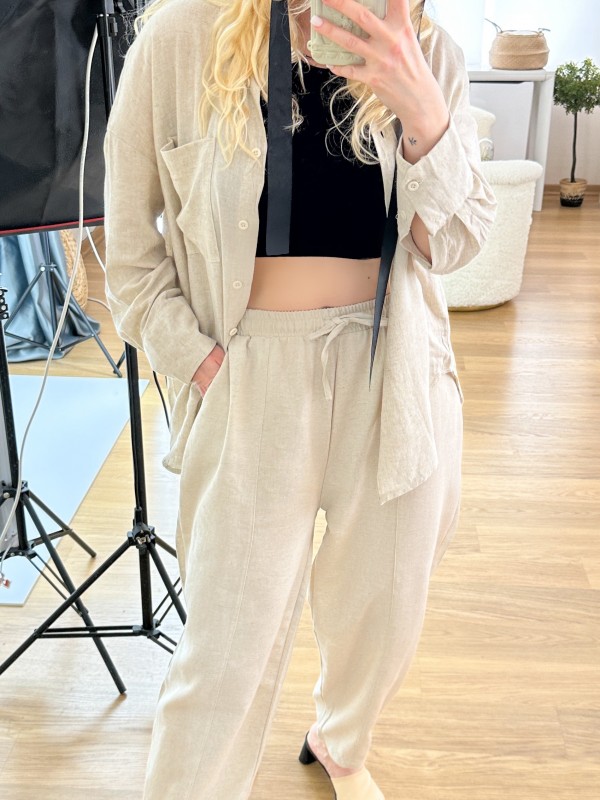 Linen jogger pants (%100 linen)