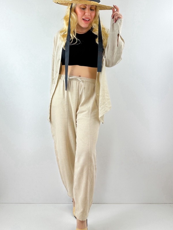 Linen jogger pants (%100 linen)