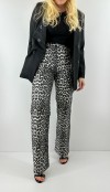 Black and white leopar print jeans