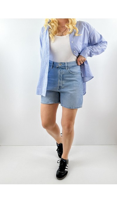 Mavi şehir kot şortu