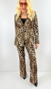 Leopar print jacket pant set