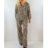 Leopard print shirt pants set