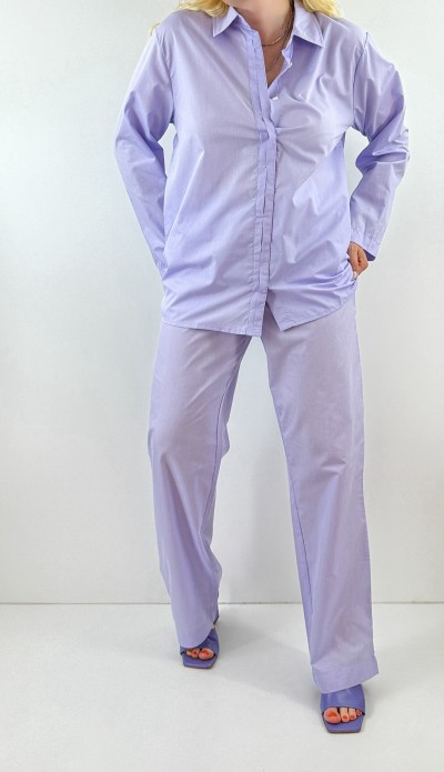 Lilac shirt pants set