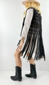 Fringed design vest