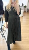 Pleated combine shirt dress