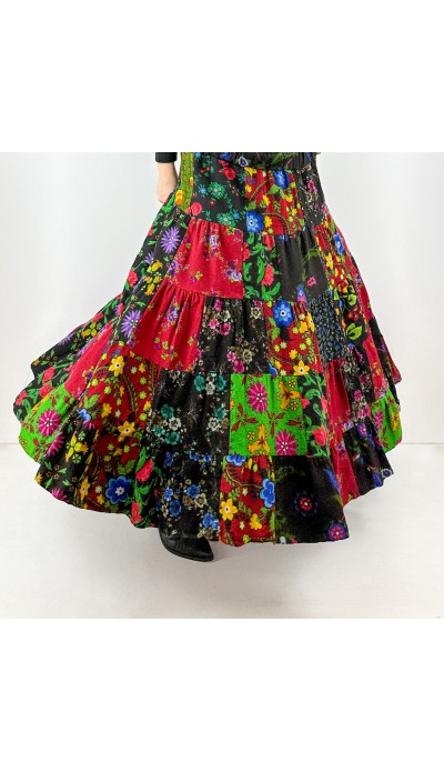 Özel tasarım patchwork maxi etek