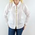 White poplin zipper detailed shirt