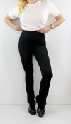 Black flare pants with  slit detailed