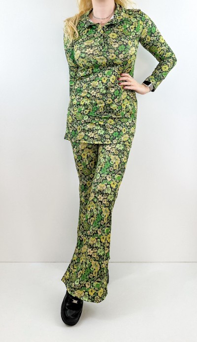 Flower printed tunic pants set