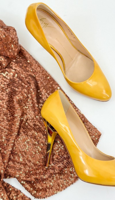 Brown sequin blouse skirt set