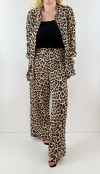 Leopard print shirt pants set
