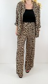 Leopard print shirt pants set