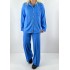 Mavi triko gömlek pantolon takım
