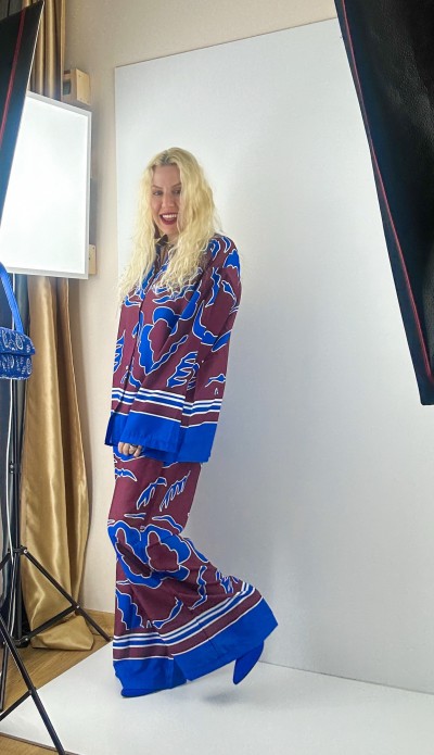 Special printed shirt pants set