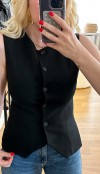 Black tunic model vest