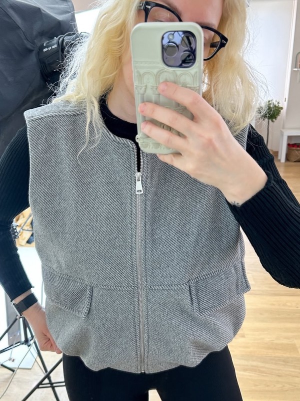 Gray design vest