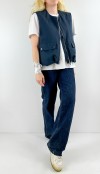 Navy relaxed model vest