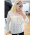White frilled blouse