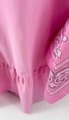 Pembe kloş maxi etek