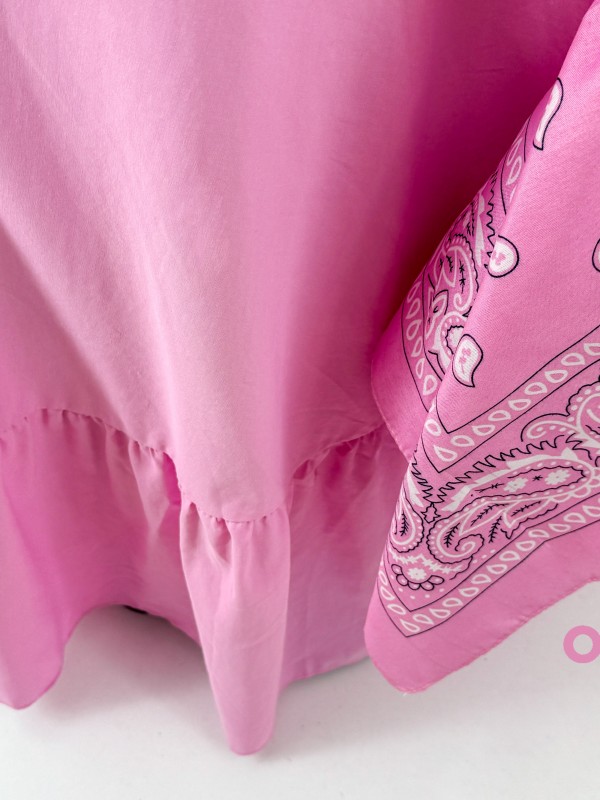 Pembe kloş maxi etek