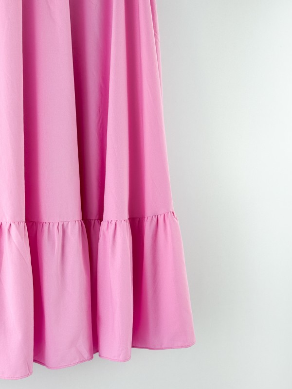 Pembe kloş maxi etek