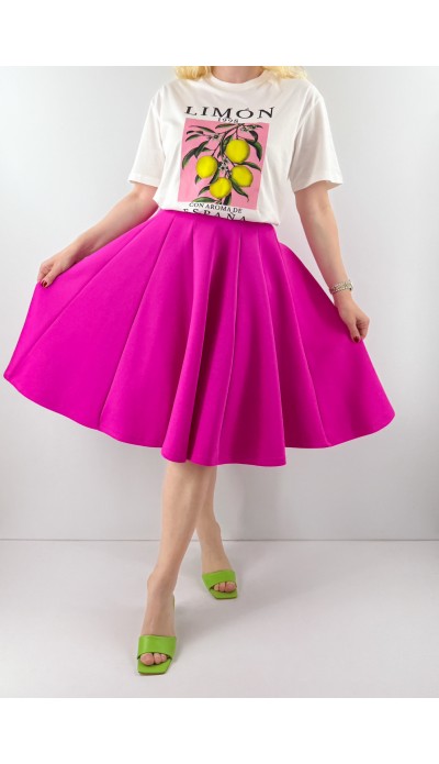 Şeker pembe kloş etek