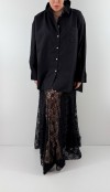 Siyah dantel maxi etek