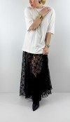 Siyah dantel maxi etek