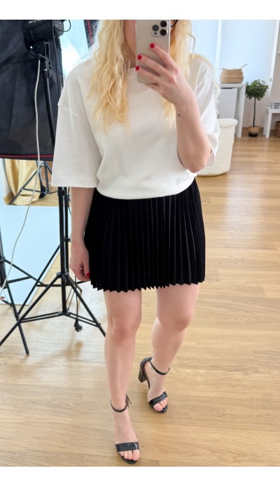 Kalın pilili şort etek