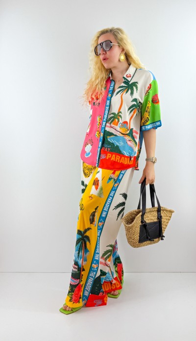 Special print sateen set