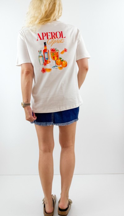 Aperol baskılı premium kumaş tişört