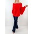 Off shoulder red blouse