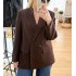 Dark brown blazer jacket
