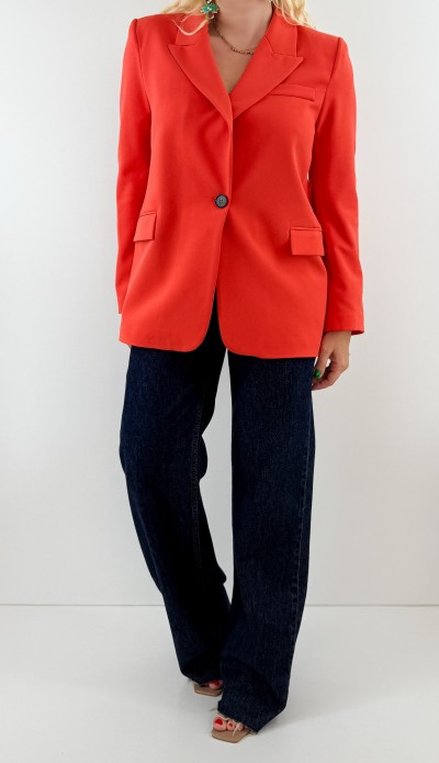 Turuncu astarlı blazer ceket
