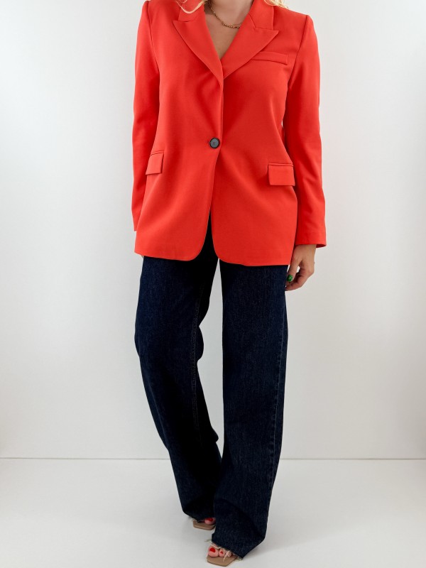 Turuncu astarlı blazer ceket