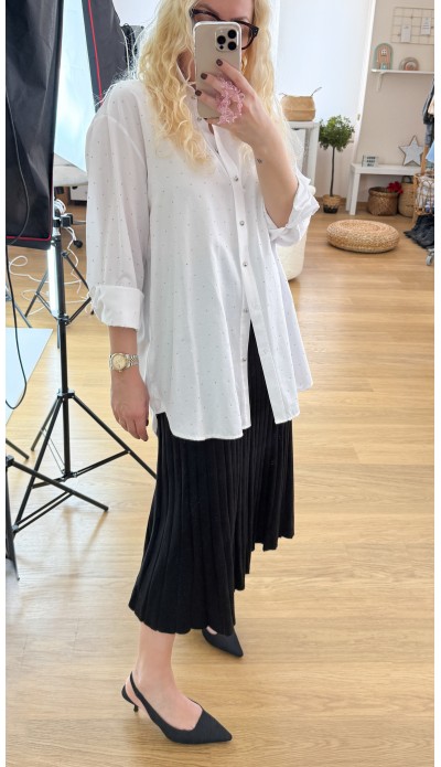 Siyah midi boy triko etek