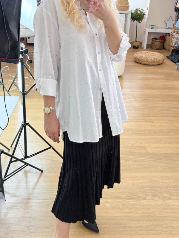 Siyah midi boy triko etek