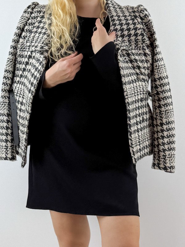 Kazayağı desen kemerli kaban