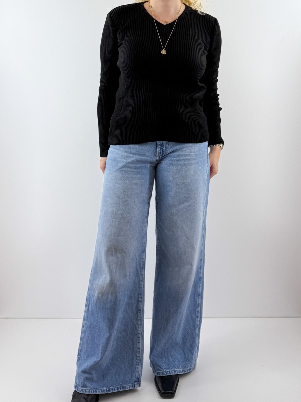 Siyah V yaka basic kazak