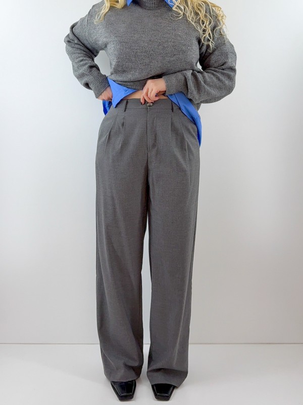 Gray palazzo pants