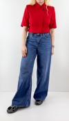 Kırmızı crop blazer ceket