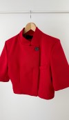 Kırmızı crop blazer ceket