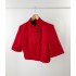 Red crop blazer
