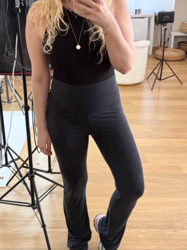 Koyu gri ispanyol tayt pantolon