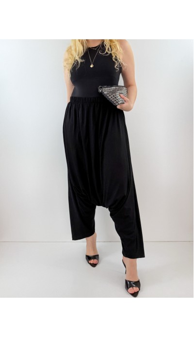 Siyah tasarım şalvar pantolon